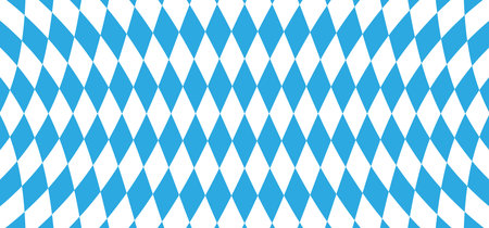 Oktoberfest party, Germany. Bavaria with blue square, argyle, bavarian pattern. Vector sign. October fest. Fabric tablecloth with bavaria state flag. Oktoberfest party. Beer festivals. Holiday.のイラスト素材