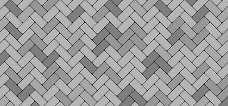 Cartoon paving stones pattern. sidewalk tiles. Zigzag paving blocks. Pavement stones. Street cobblestone, tile path, sidewalk park, road or garden patio sign, Vector bricked, pebbled surface, groundのイラスト素材