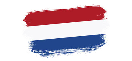 Flags of Holland. capital city Amsterdam in the Netherlands. Tourism or tourist concept. Dutch flag, Netherlands. For vacation or holiday.のイラスト素材