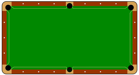 Billiard balls for billiard triangle. Billiard table or snooker table with cues and balls rack....