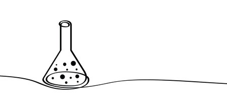 Conical Flask Assay tube, medical test tubes icon. Chemistry equipment, erlenmeyer flask sign. chemical flasks, bottles. Formula or laboratory test tube rack medical. Chemical glassware or glass tools.のイラスト素材