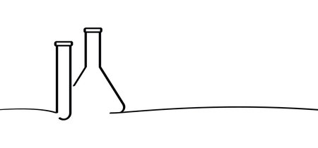 Conical Flask Assay tube, medical test tubes icon. Chemistry equipment, erlenmeyer flask sign. chemical flasks, bottles. Formula or laboratory test tube rack medical. Chemical glassware or glass tools.のイラスト素材