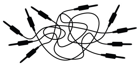 Audio plug. Audio cable with jack socket. Microphone plug or microphone jack explanation. Jack plug....