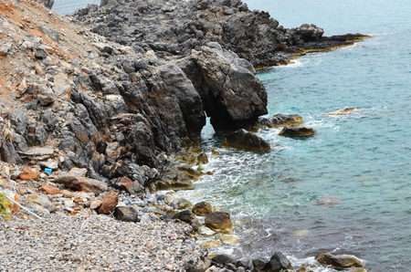 Greece, Rhodes. Beautiful views. View of the sea and mountains. Landscape of dreams.の写真素材