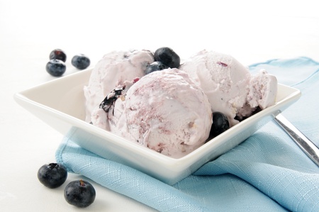 Gourmet blueberry cheesecake ice creamの写真素材
