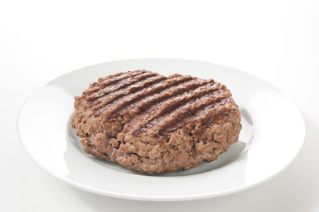 A thick grilled ground sirloin patty