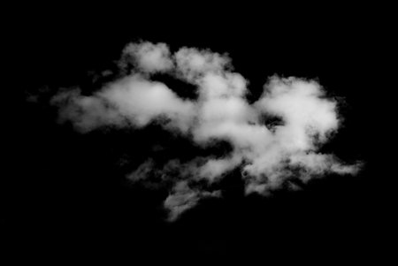 Clouds on black background,Textured Smoke,Abstract black backgroundの写真素材