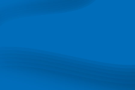 abstract blue background with smooth wavy lines, vector illustration.