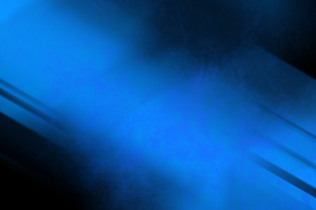 Blue abstract background with some smooth lines in it and some grunge effectsの写真素材