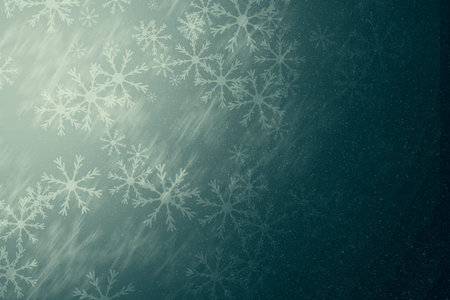 Snowflakes on blue background. Christmas and New Year concept.