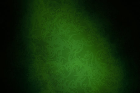 abstract green background with some smooth lines in it and some grunge effectsの写真素材