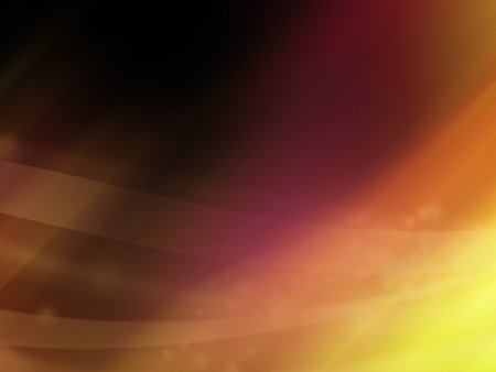 abstract background with smooth lines and bokeh, yellow and brownの写真素材