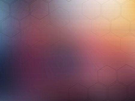 abstract background with hexagons and colorful gradients, graphic designの写真素材