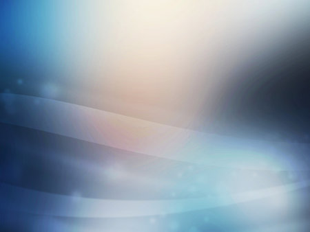 abstract blue background with smooth lines and bokeh effect.の写真素材