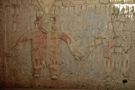 The El Brujo archaeological complex, north of Trujillo in La Libertad province, Peru.の写真素材