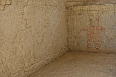 The El Brujo archaeological complex, north of Trujillo in La Libertad province, Peru.の写真素材