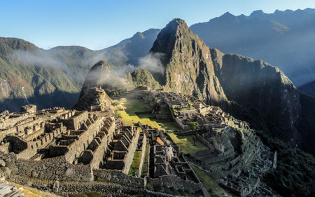 Machu Picchu, 'the lost city of the Incas', an ancient archaeological site in the Peruvian Andes...