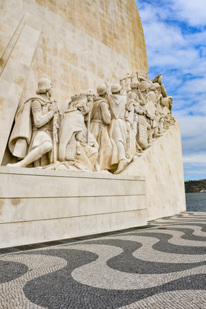 Lisbon, Portugal - July 26, 2019: Padrao dos Descobrimentos (Monument to the Discoveries), overlooks the Tagus river in Belemのeditorial素材