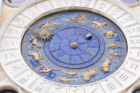 Venice, Italy - 15 Nov, 2022: Torre dell'Orologio Clock Tower in the Piazza San Marcoのeditorial素材