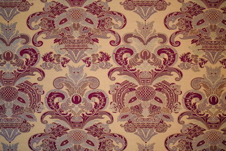 Venice, Italy - 15 Nov, 2022: Motif wallpaper in the Doge's Palace, Palazzo Ducaleのeditorial素材