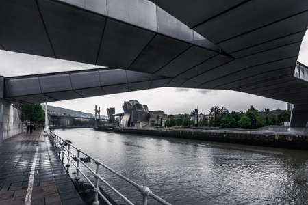 Bilbao, Spain - May 18, 2019: Detailed view of The Guggenheim Museum in Bilbao, Biscay, Basque Country, Spainのeditorial素材