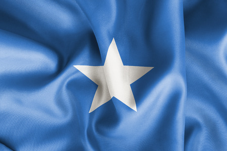 Somalia flag texture creased and crumpled up with light and shadowsの写真素材