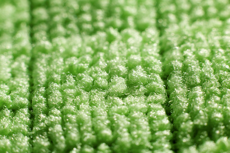 Green microfibre cloth macro with a shallow depth of fieldの写真素材