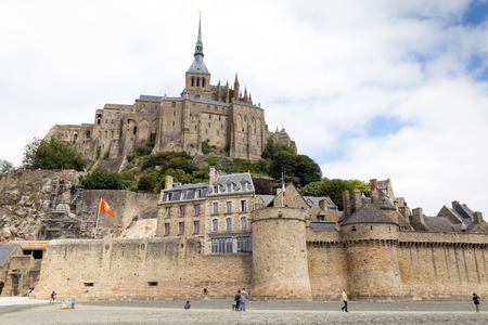 Mont Saint-Michel, Normandy, France - July 3, 2017: Mont Saint-Michel Island Community in Normandy Franceのeditorial素材
