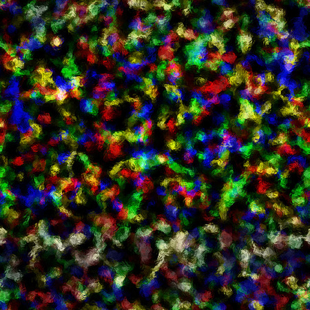 Multicolour abstract crumpled foil effect pretty pattern against a black backgroundの写真素材