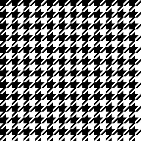 Houndstooth classic black and white pattern seamless tile 3D illustrationの写真素材