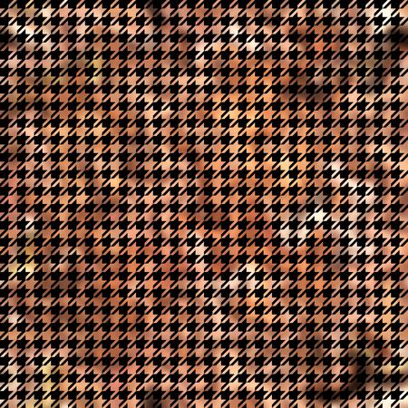 Houndstooth brown toned abstract pattern on a black background seamless tile illustrationの写真素材