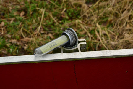 Geocaching outdoor, found cache in nature concept. Westerkwartier