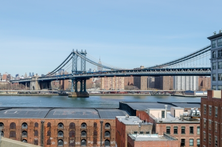 Manhattan Bridge, New Yorkのeditorial素材