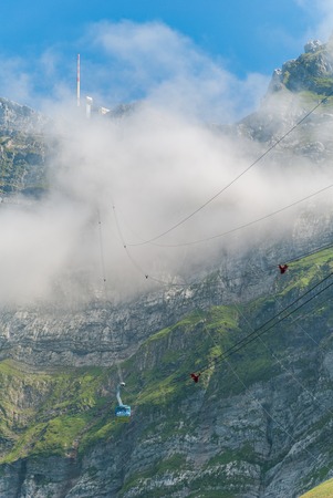 Saentis Seilbahn, Schwaegalp - Switzerlandの写真素材