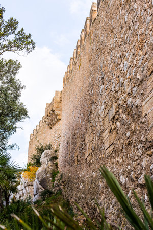 Walls of Castell Capdepera, Majorcaのeditorial素材
