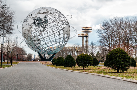Flushing Meadows Park, world exhibition architecture, unisphereのeditorial素材