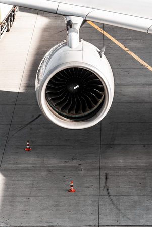 Engine, Turbine Airplane at Frankfurt Airport