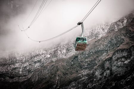 The cable car, Saentis, Switzerlandの写真素材