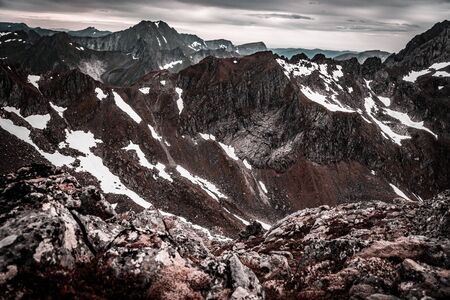 A mountain landscape, norwayの写真素材