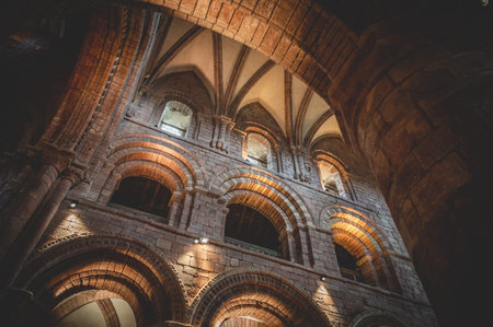 Illuminated Inside of St Magnus Cathedral at Kirkwall, Scotland