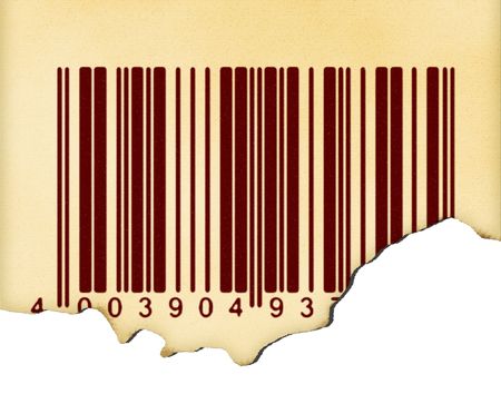 An illustration of a black and white bar codeの写真素材