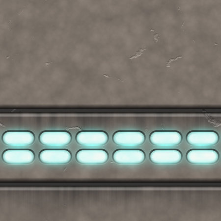 An illustration of a techno metal plate
