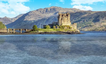 A photography of the Eilean Donan Castle in Scotlandの写真素材