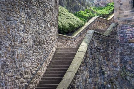 A photography of a stair way in Edinburghの写真素材