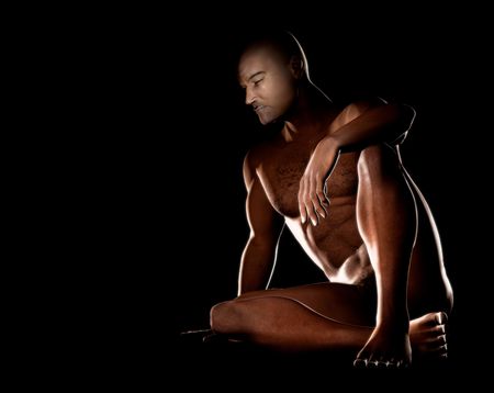 High detailed 3d render of a nice nude manの写真素材