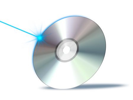 An illustration of a bluray dvd cd romの写真素材