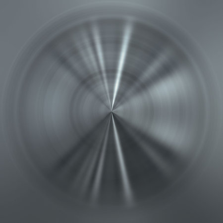 An illustration of a brushed circular metal textureの写真素材