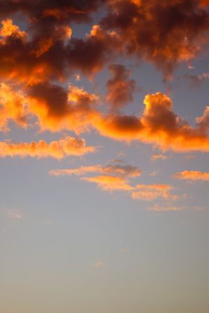 A photography of a beautiful red sunset cloudsの写真素材