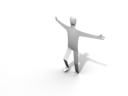 An image of a nice white paper manの写真素材