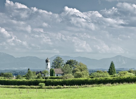 An image of the beautiful Ilka height in Bavaria Germanyの写真素材
